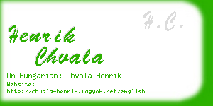 henrik chvala business card